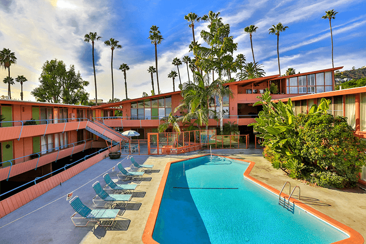 One-bedroom condo in West Hollywood’s mid-century Hollywood Riviera complex is up for grabs
