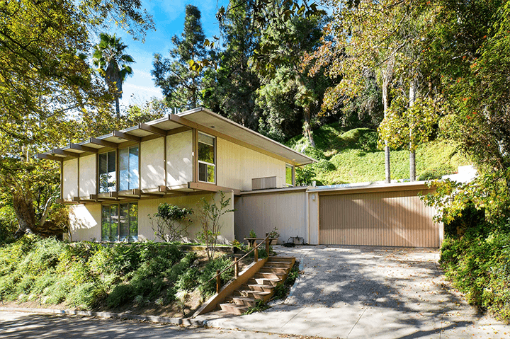 Midcentury in the Los Feliz Oaks with Dramatic Ceilings Asks $1.7M