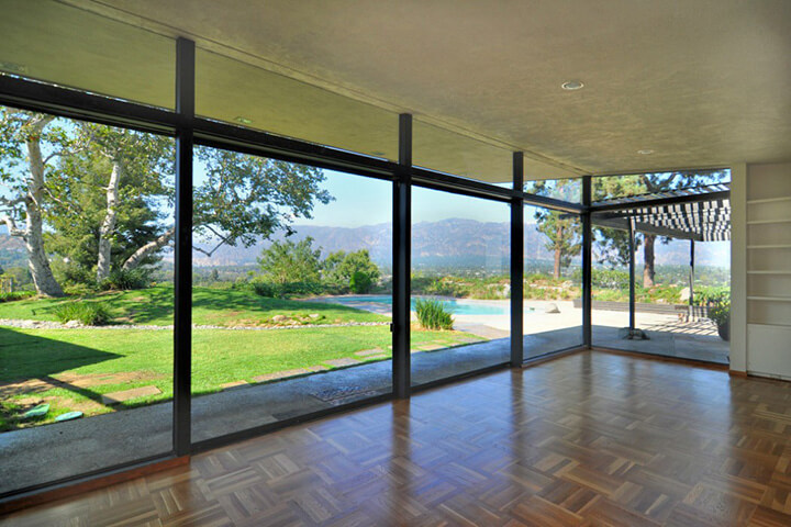 Outside view from the Gregory Ain Mid-Century Modern Ralph House Pasadena
