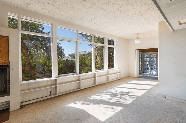 The living room space of Midcentury in Highland Park
