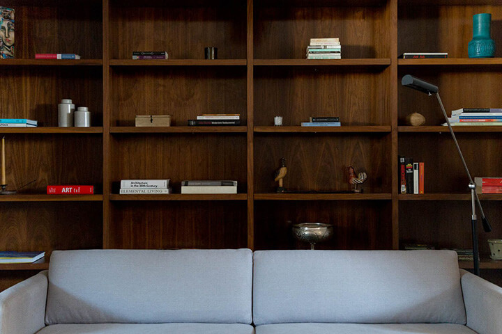 Bookshelf of the Modern Home in Los Feliz