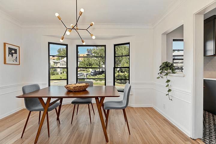 The dining room of the TIC Tenants in Common home in Los Feliz