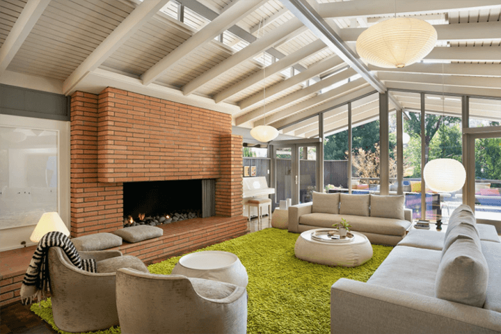The living room of the Thompson Moseley House by Buff Straub and Hensman
