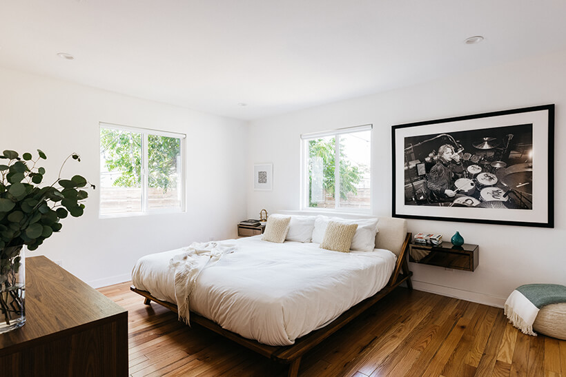Bedroom of the Modern Home in Silverlake CA