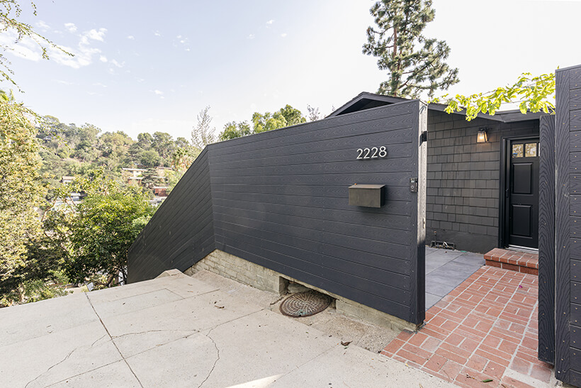 Main entrance of Silver Lake Bungalow Stair Street
