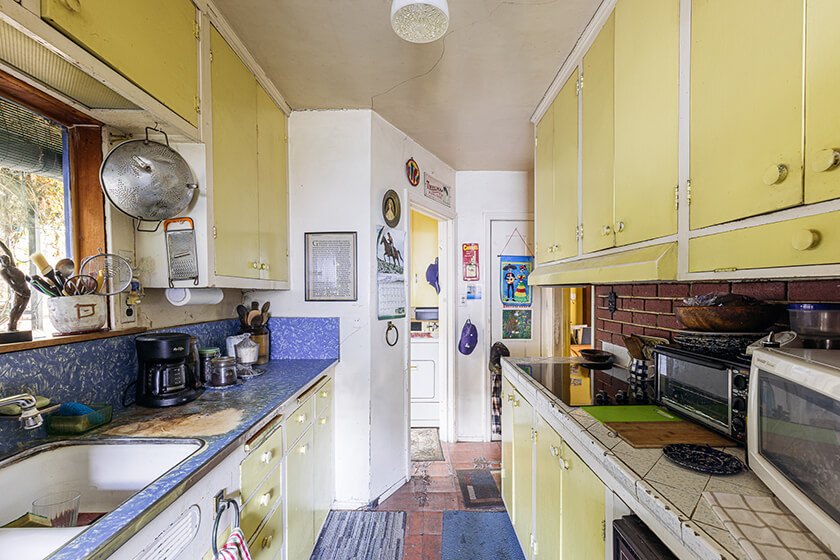 Kitchen of the Spanish Fixer-upper in Eagle Rock