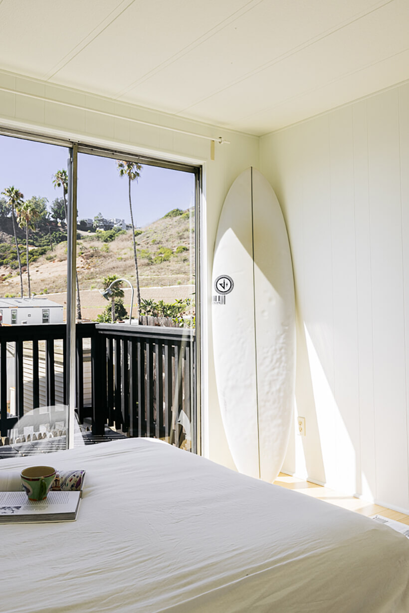 Surfing board and balcony